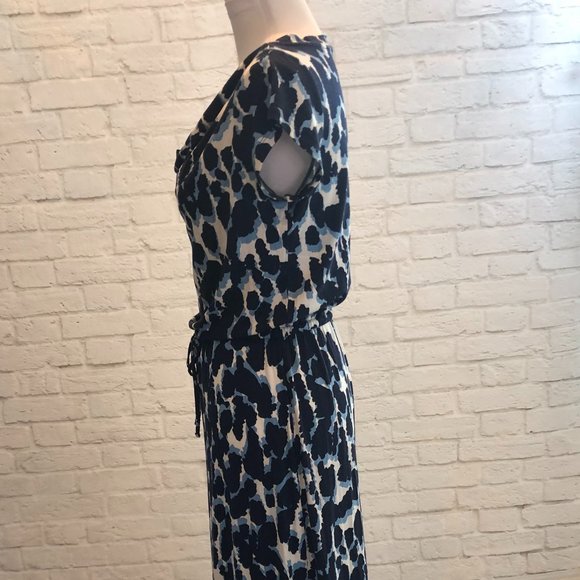 Gap Navy & White Tie Front Maxi Dress, Size S - Picture 2 of 8